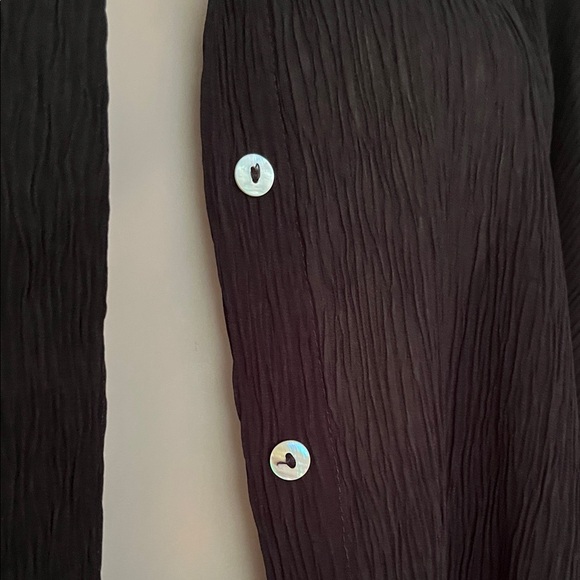 Lulu's Black Button Down Shirt - Picture 3 of 4